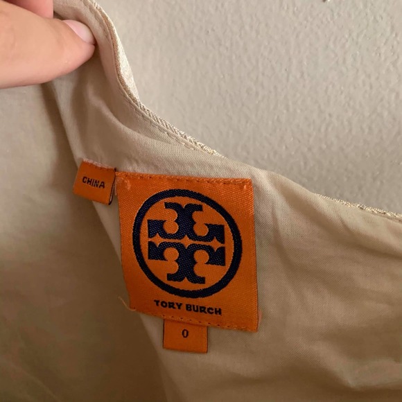 Tory Burch Metallic Brocade One Shoulder Dress - Picture 2 of 4